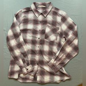 Vanilla Star Black and Maroon Button Down Shirt